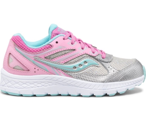 Tenis Saucony Cohesion 14 Lace Niños Zapatillas Rosas / Plateadas México MX-487-LO
